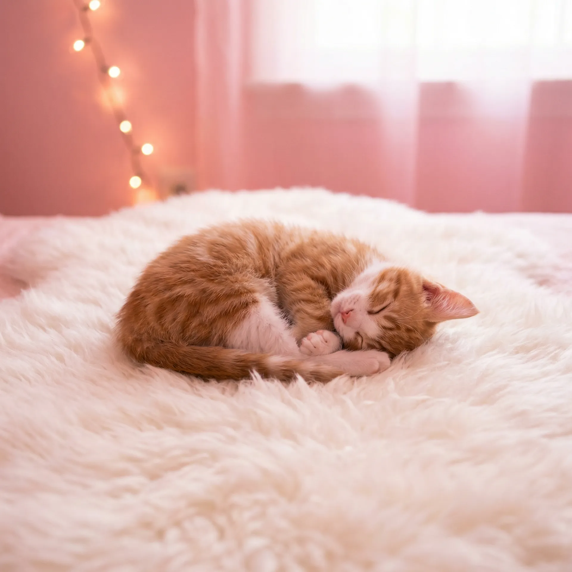 小猫蜷成一团入睡 - 免费夜里十大禁用APP软件